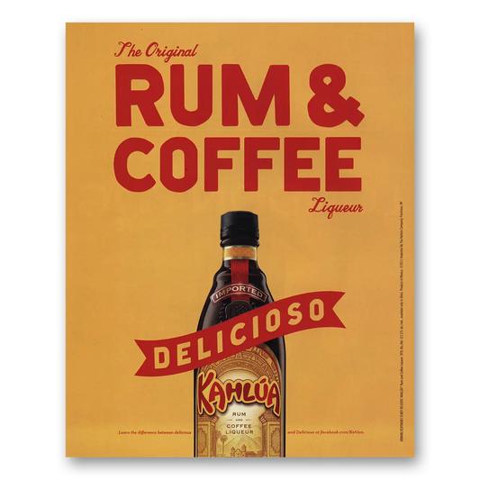 2011 Kahlua Delicioso Vintage Magazine Print Ad