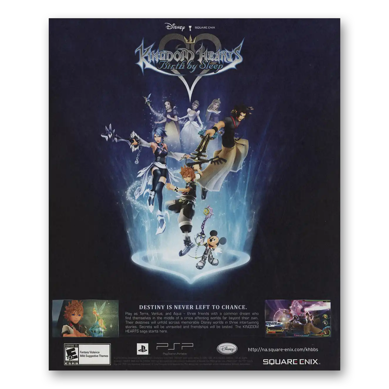 2011 Disney Kingdom Hearts Video Game Destiny Never Left To Chance Vintage Magazine Print Ad