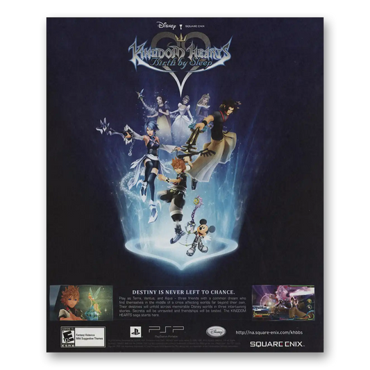 2011 Disney Kingdom Hearts Video Game Destiny Never Left To Chance Vintage Magazine Print Ad