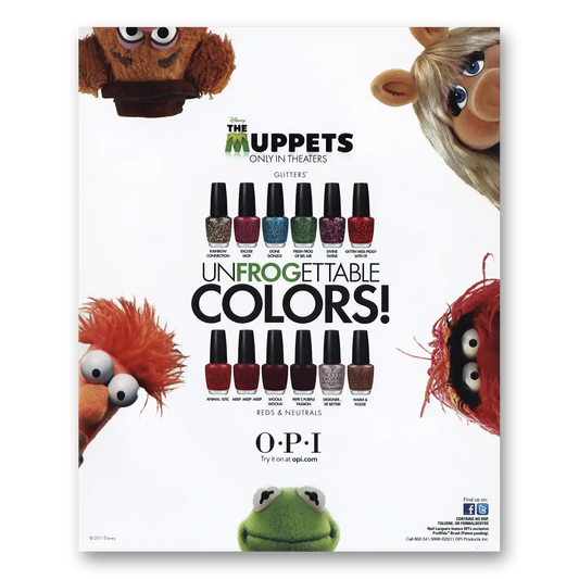 2011 OPI The Muppets Vintage Magazine Print Ad