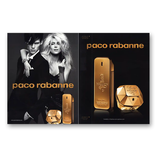 2011 Paco Rabanne Million Vintage Magazine Print Ad