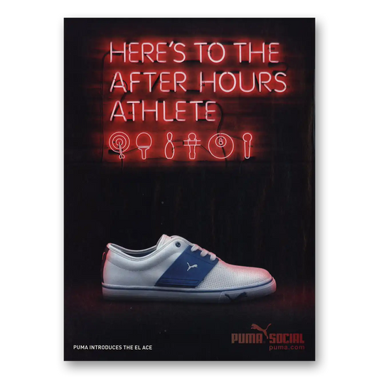 2011 Puma Shoes After Hours Athlete Vintage Magazine Print Ad