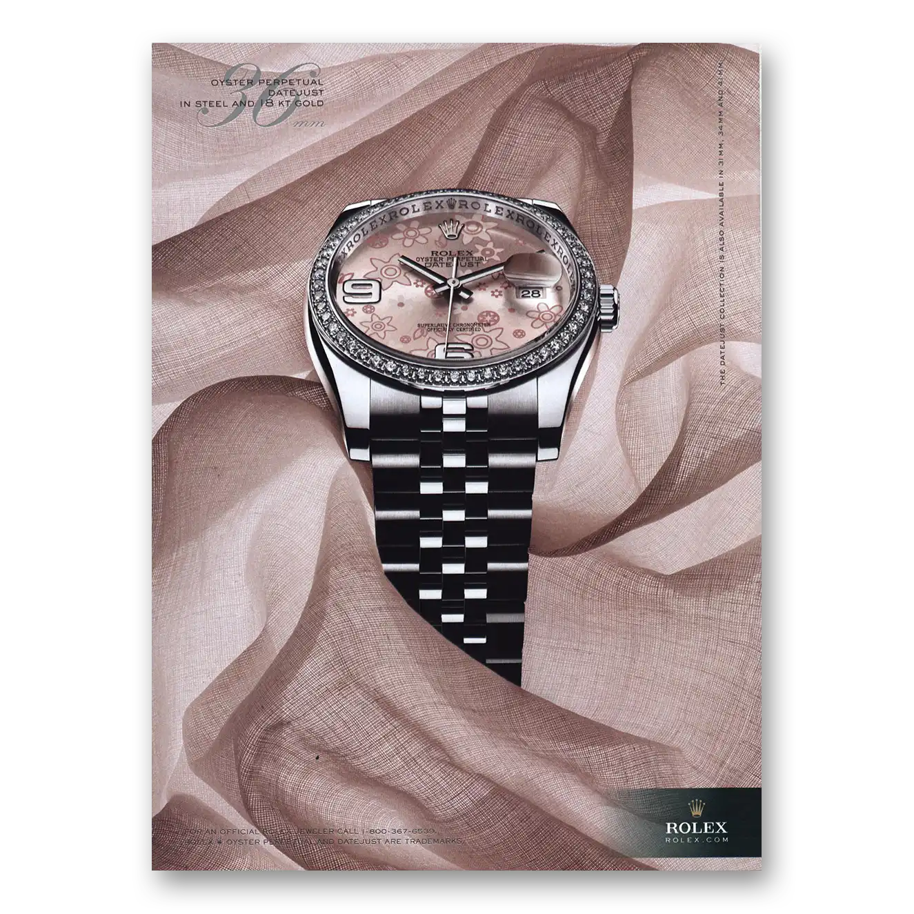 2011 Rolex Oyster Perpetual Steel Vintage Magazine Print Ad