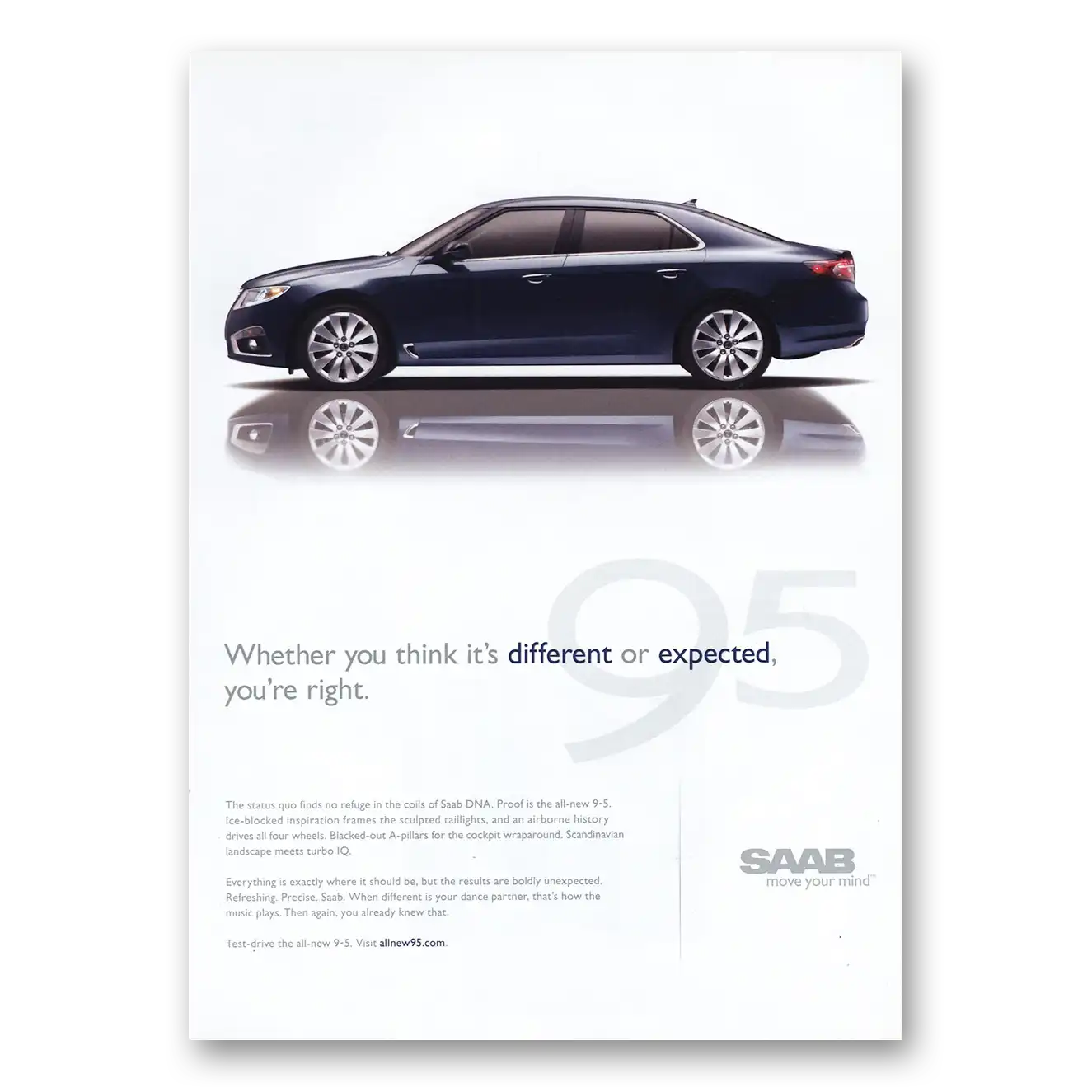 2011 Saab Whether You Think Different or Expected Vintage Magazine Print Ad