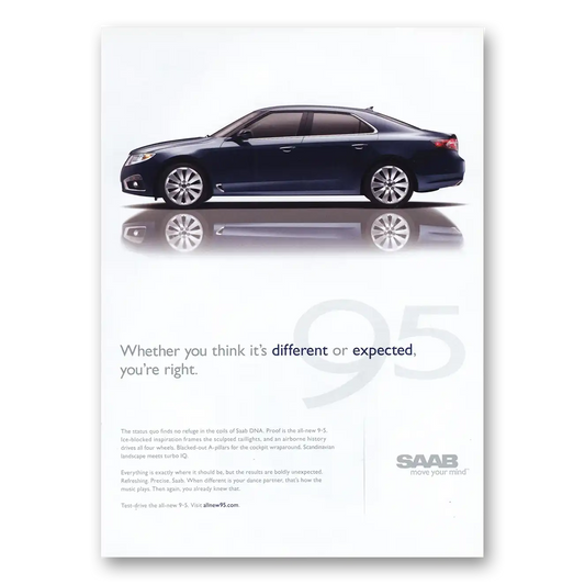 2011 Saab Whether You Think Different or Expected Vintage Magazine Print Ad