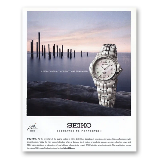 2011 Seiko Perfect Harmony Vintage Magazine Print Ad