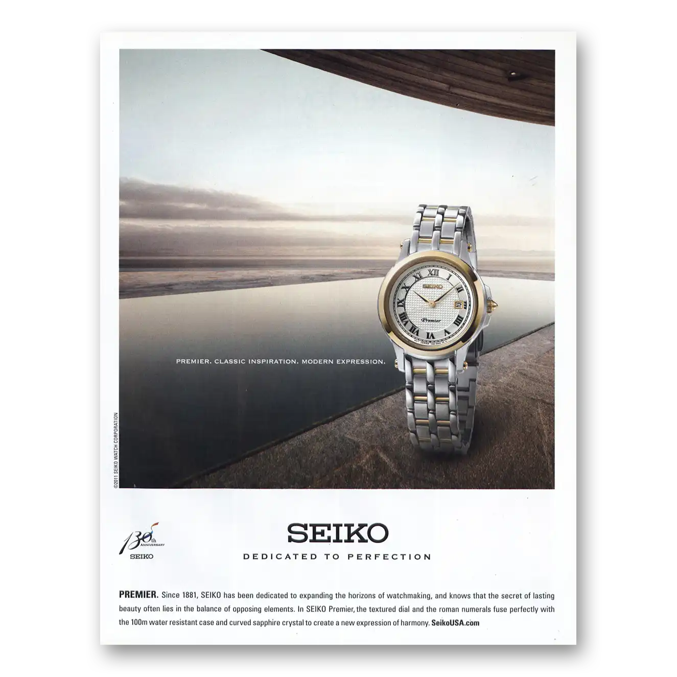 2011 Seiko Dedicated to Perfection Vintage Magazine Print Ad