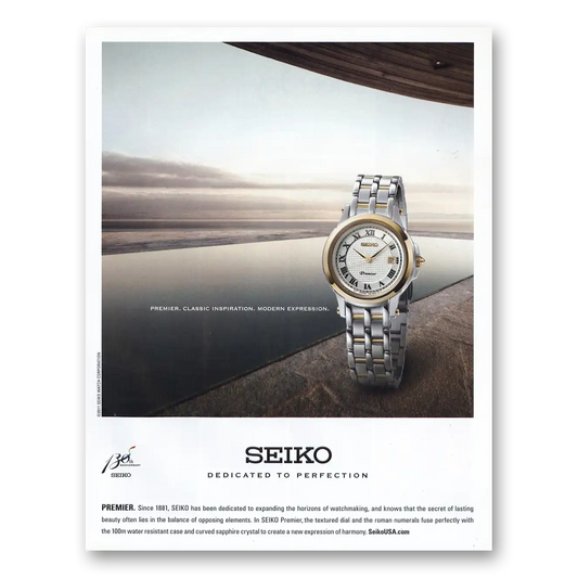 2011 Seiko Dedicated to Perfection Vintage Magazine Print Ad