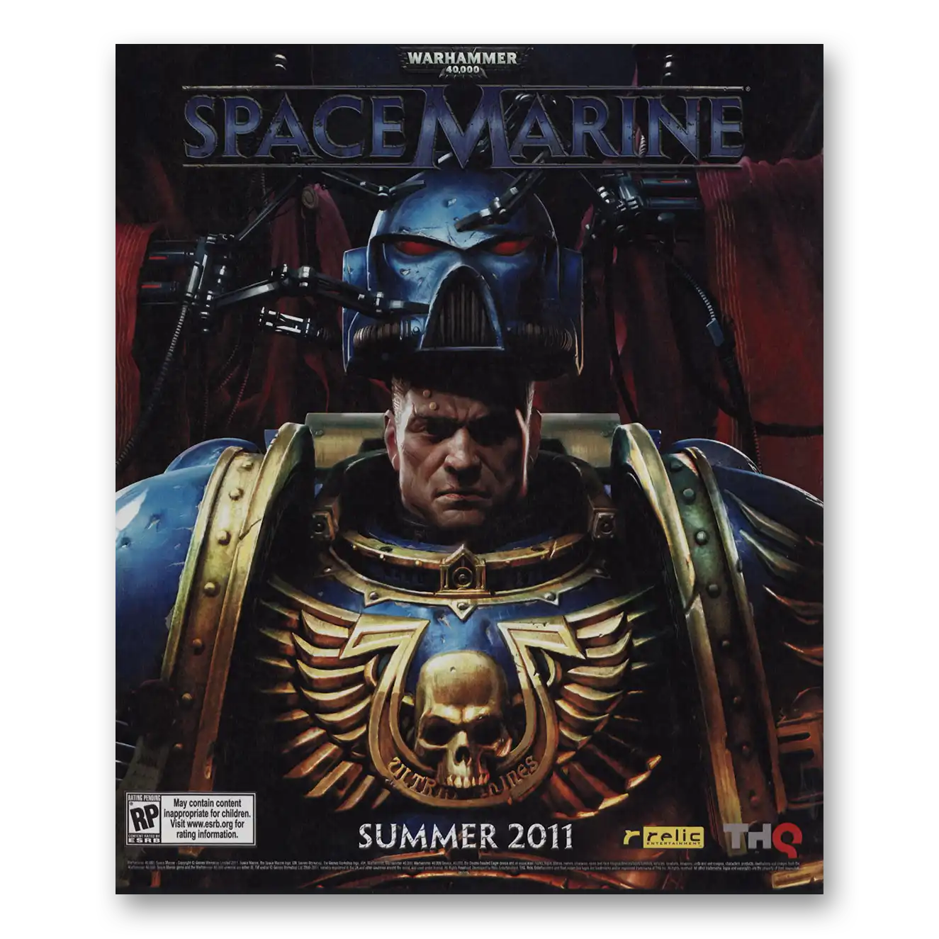 2011 Games Workshop Space Marine Video Game Promo Vintage Magazine Print Ad