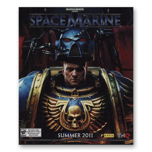 2011 Games Workshop Space Marine Video Game Promo Vintage Magazine Print Ad