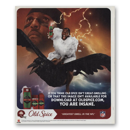 2011 Old Spice Greatest Smell In the NFL Vintage Magazine Print Ad