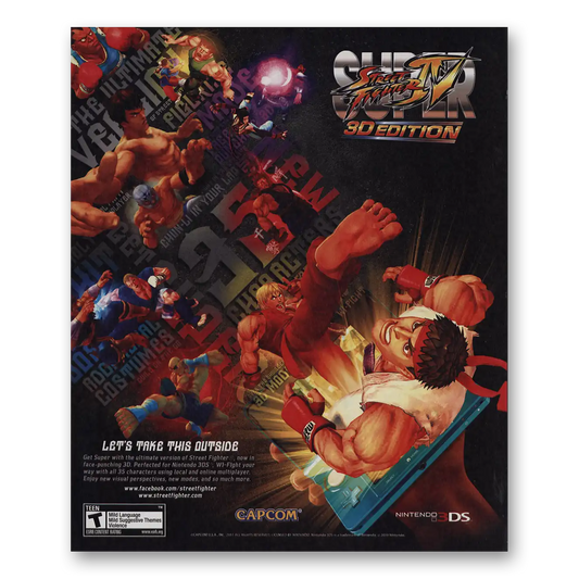 2011 Street Fighter IV Video Game Promo SD Edition Vintage Magazine Print Ad