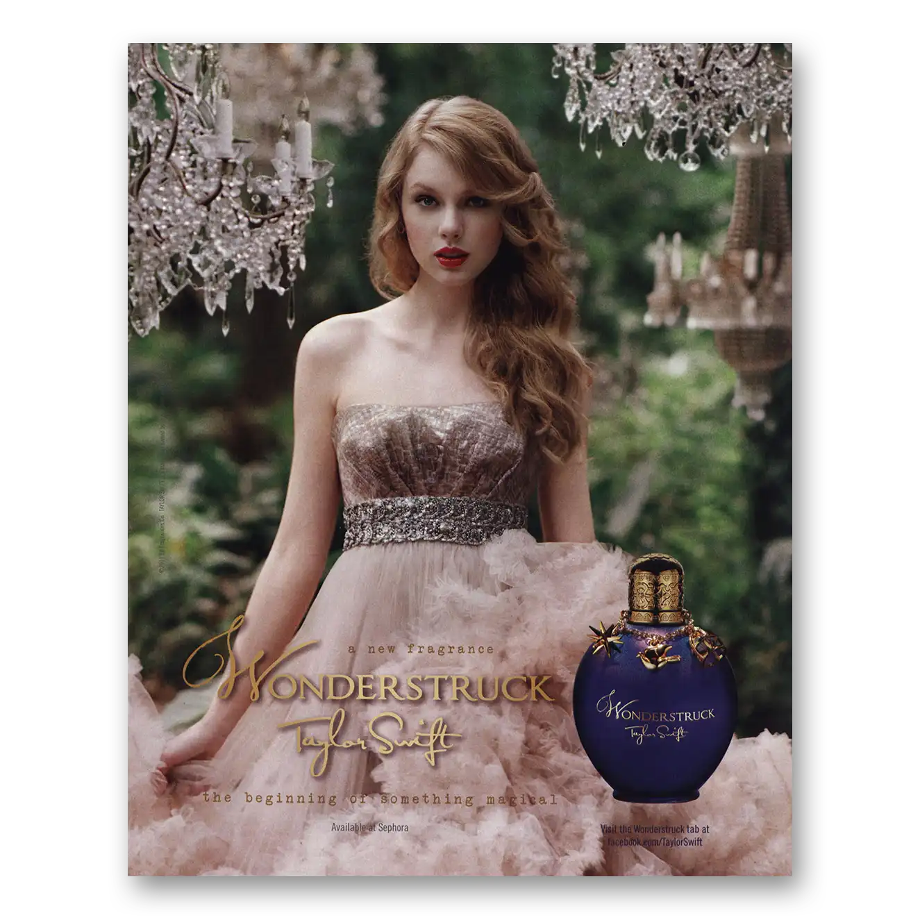 2011 Taylor Swift Wonderstruck Perfume Vintage Magazine Print Ad