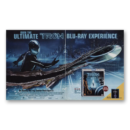 2011 Ultimate Tron Promo Blu Ray Experience Vintage Magazine Print Ad