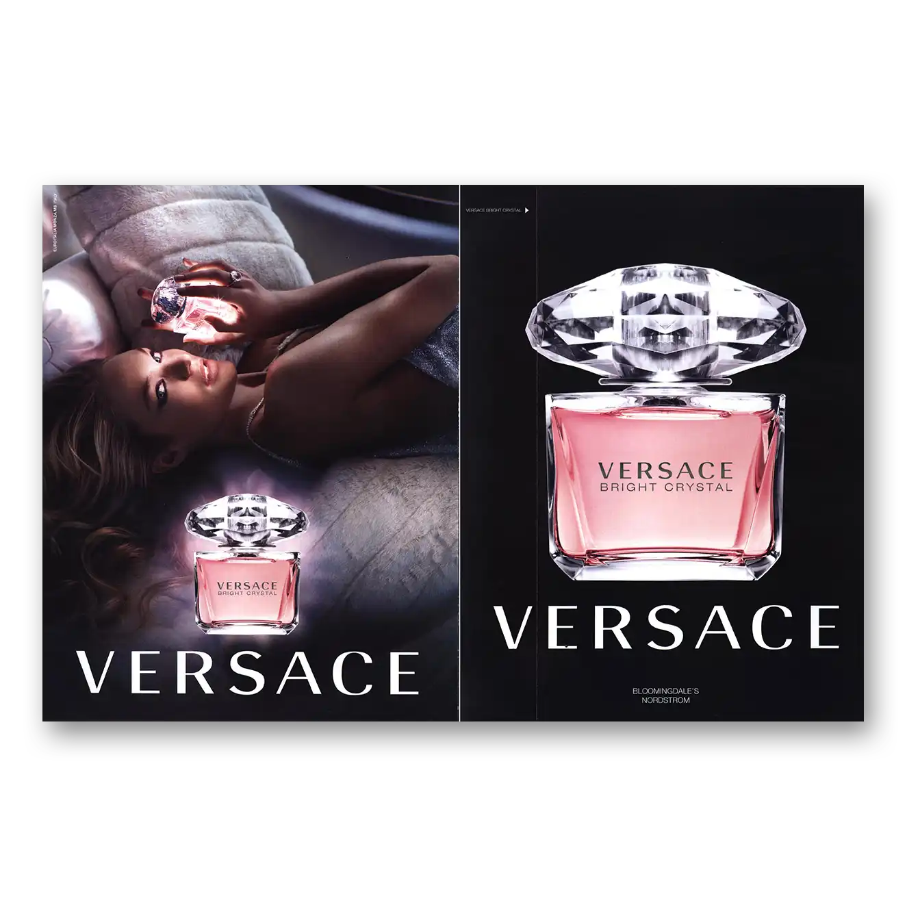 2011 Versace Bright Crystal Perfume Vintage Magazine Print Ad