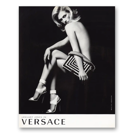 2011 Versace January Jones In Versace Vintage Magazine Print Ad