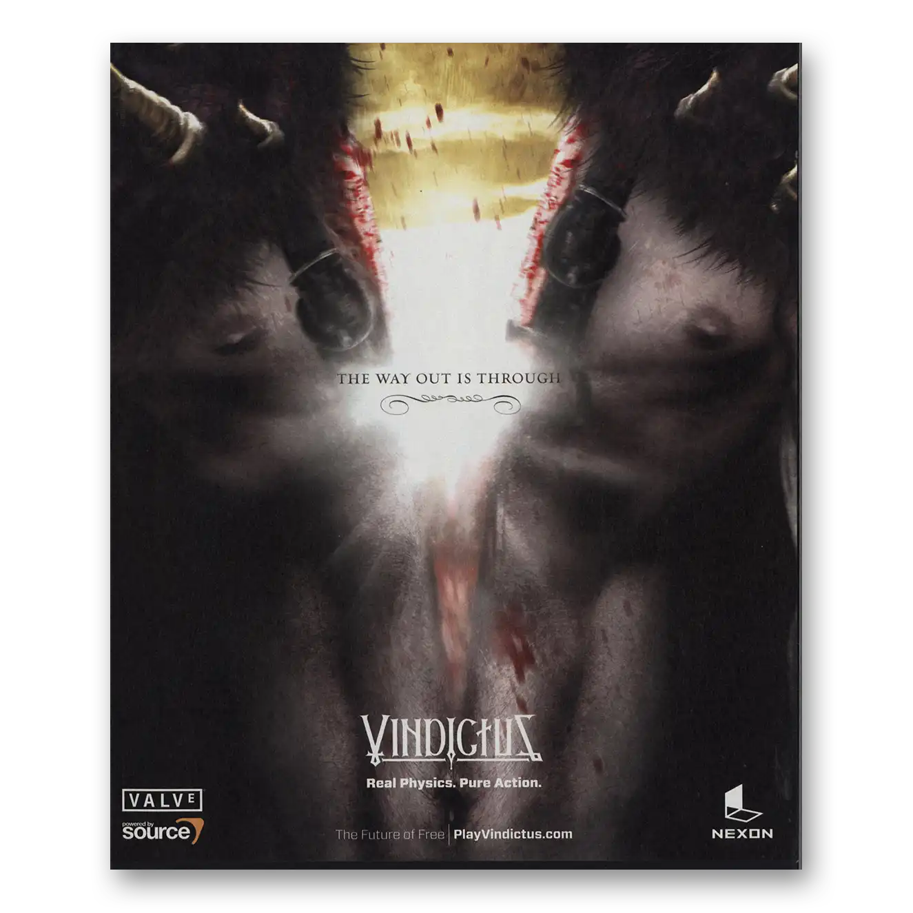 2011 Vindictus Video Game Promo Way Out Is Through Vintage Magazine Print Ad