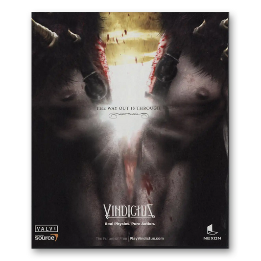 2011 Vindictus Video Game Promo Way Out Is Through Vintage Magazine Print Ad