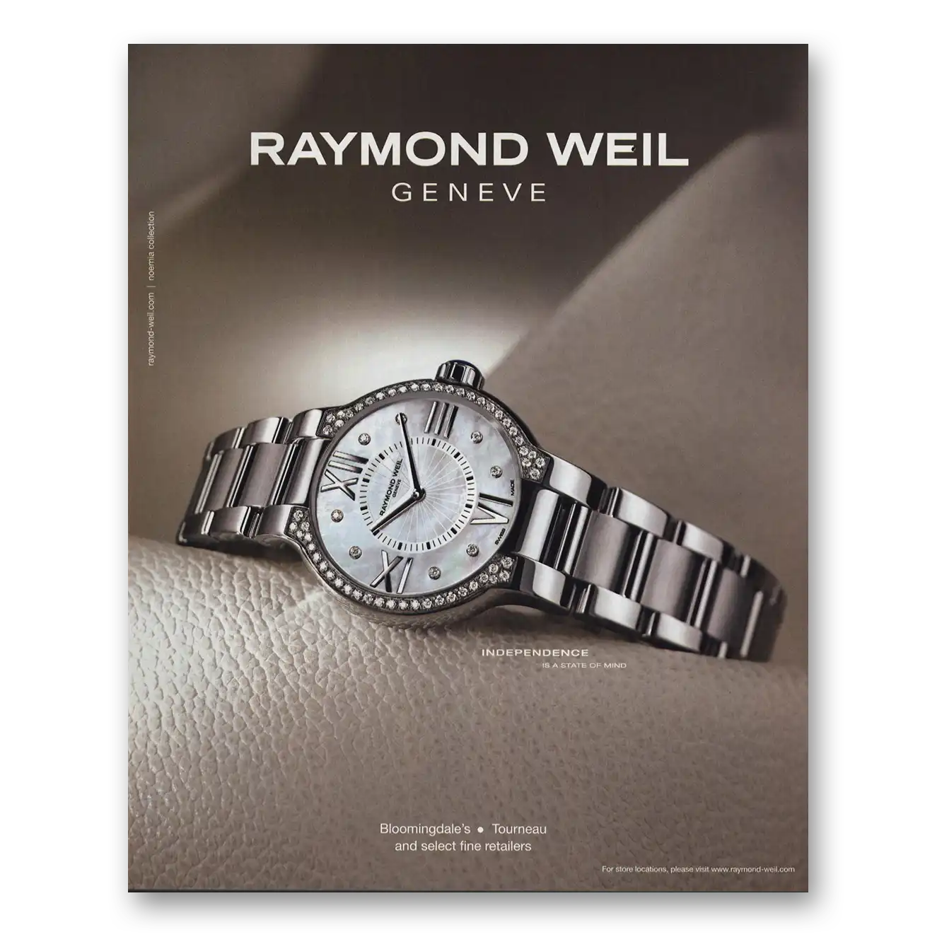 2011 Raymond Weil Watch Independence Vintage Magazine Print Ad