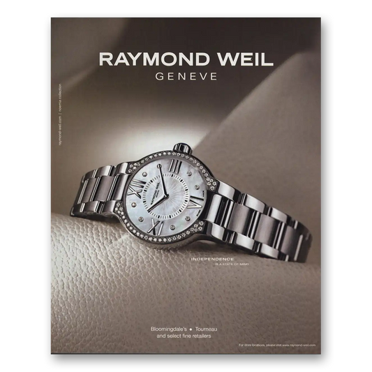 2011 Raymond Weil Watch Independence Vintage Magazine Print Ad