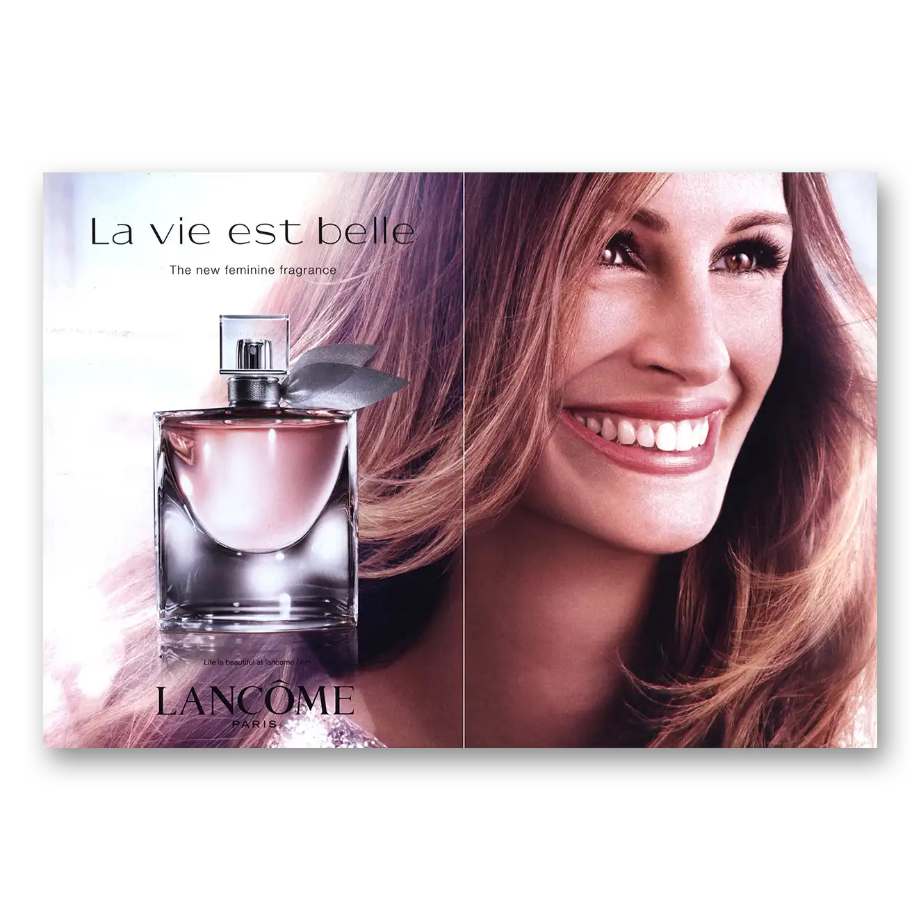 2012 Lancome Julia Roberts Vintage Magazine Print Ad