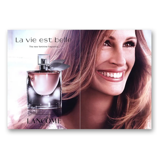 2012 Lancome Julia Roberts Vintage Magazine Print Ad