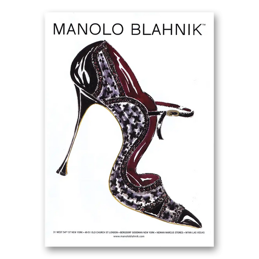 2012 Manolo Blahnik Shoes Fashion Vintage Magazine Print Ad