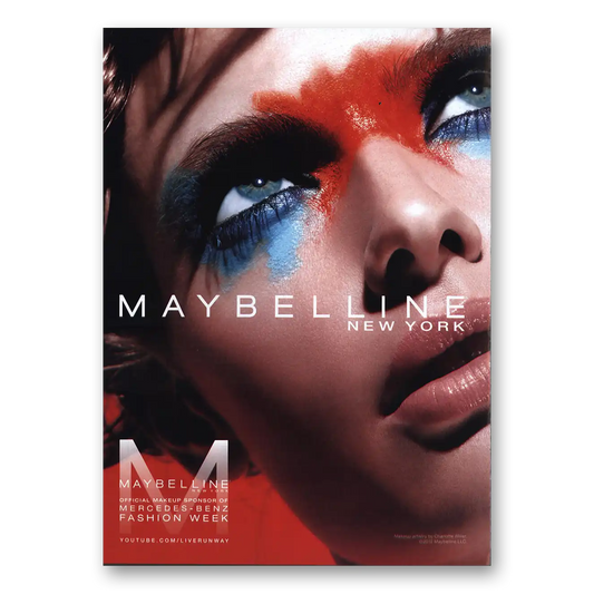 2012 Maybelline Fashion Week Vintage Magazine Print Ad