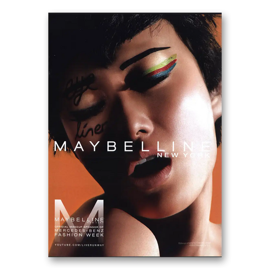 2012 Maybelline Eye Liner Fashion Week Vintage Magazine Print Ad