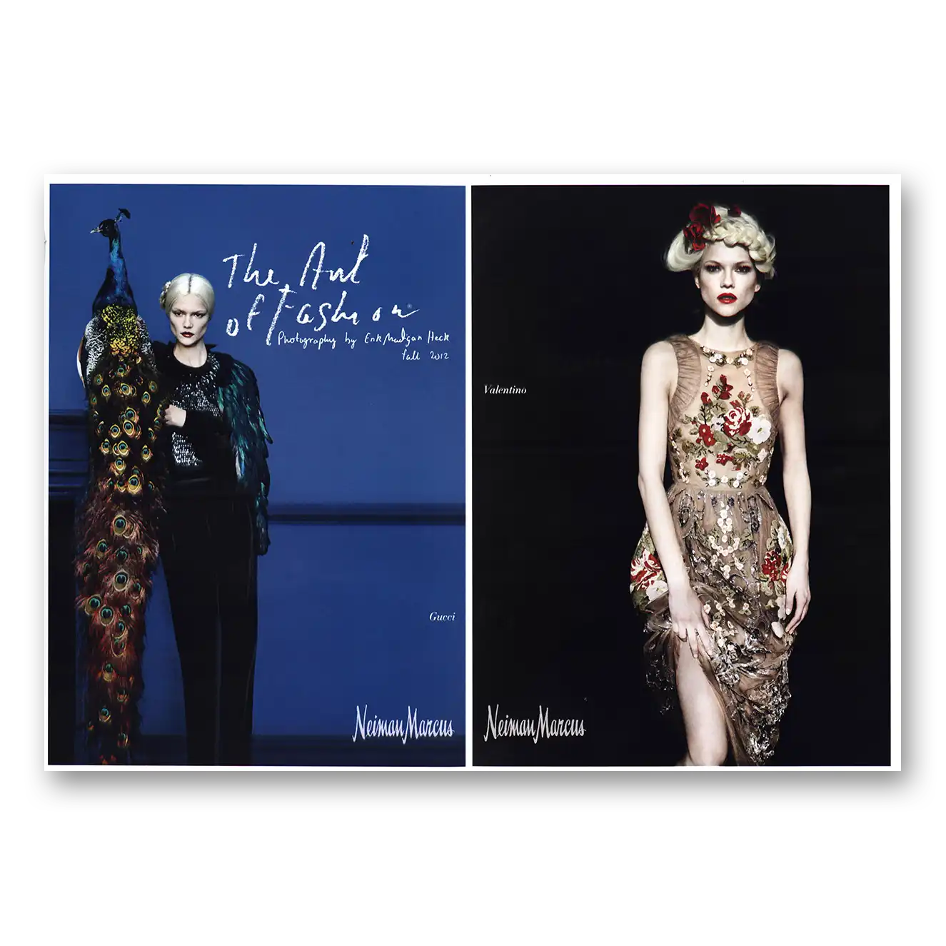 2012 Neiman Marcus Gucci and Valentino Vintage Magazine Print Ad