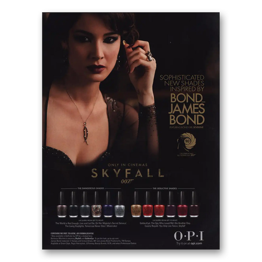 2012 OPI Skyfall 007 James Bond Vintage Magazine Print Ad