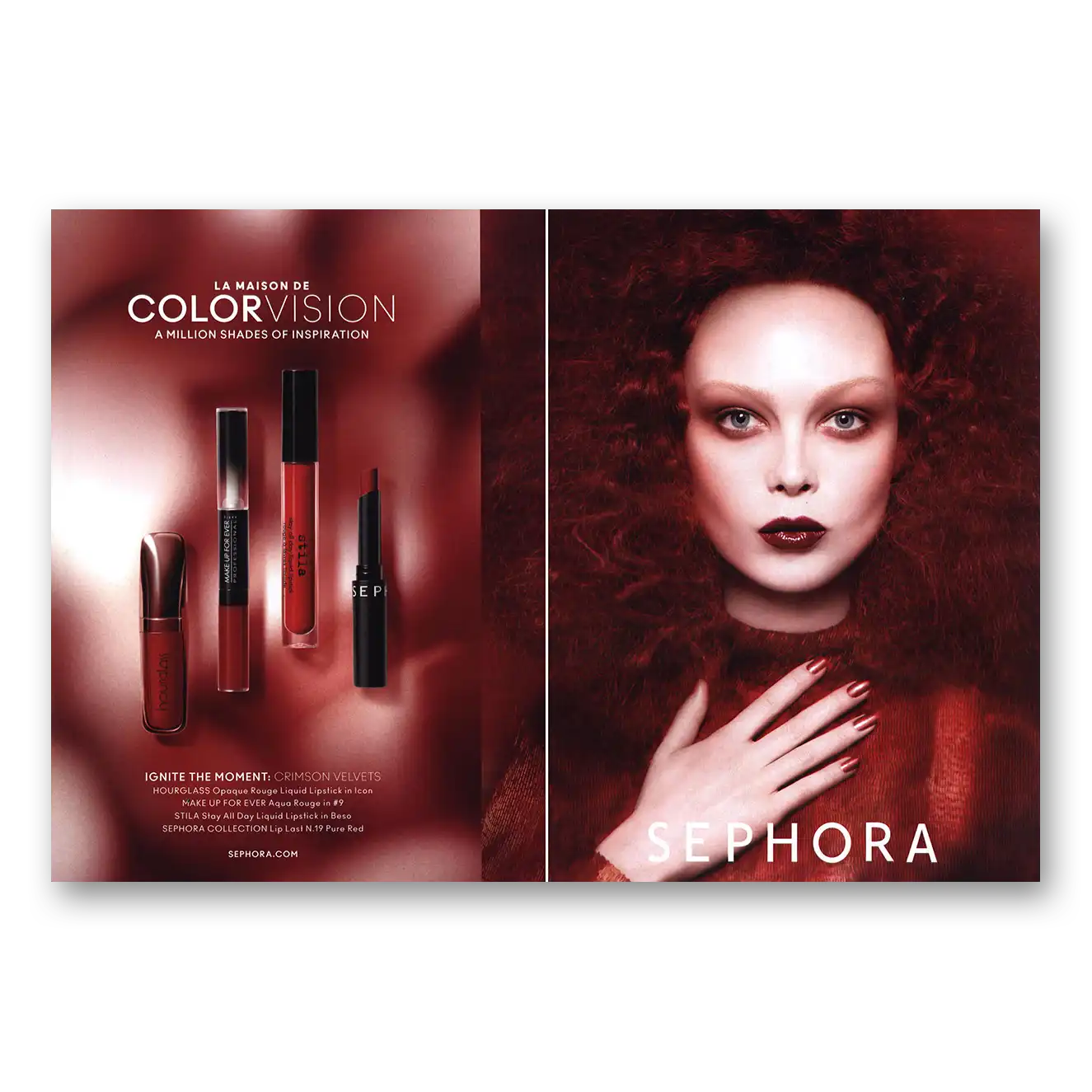 2012 Sephora La Maison de Color Vision Vintage Magazine Print Ad