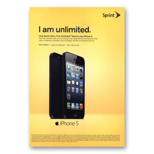 2013 Apple iPhone I Am Unlimited Vintage Magazine Print Ad