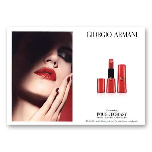 2013 Giorgio Armani Rouge Ecstasy Lipcolor Vintage Magazine Print Ad