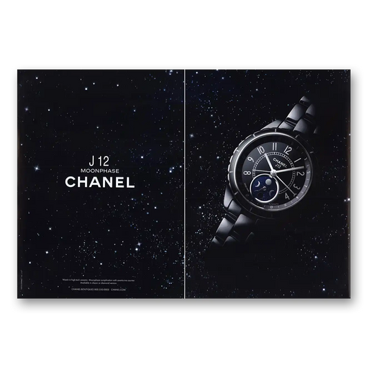 2013 Chanel J12 Moonphase Watch Vintage Magazine Print Ad