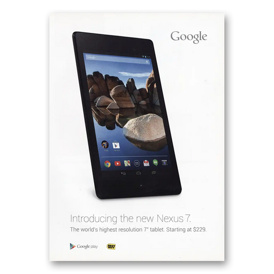 2013 Google Nexus 7 Worlds Highest Resolution Tablet Vintage Magazine Print Ad