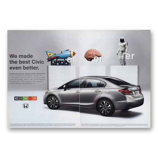 2013 Honda Civic Best Civic Even Better Vintage Magazine Print Ad