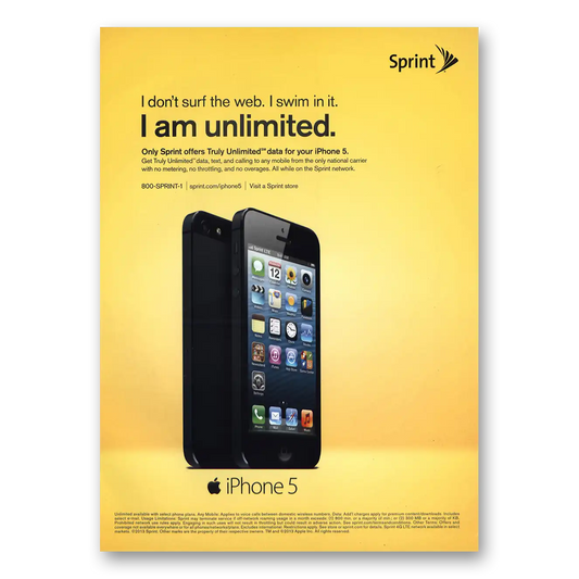 2013 Apple iPhone I Am Unlimited Vintage Magazine Print Ad