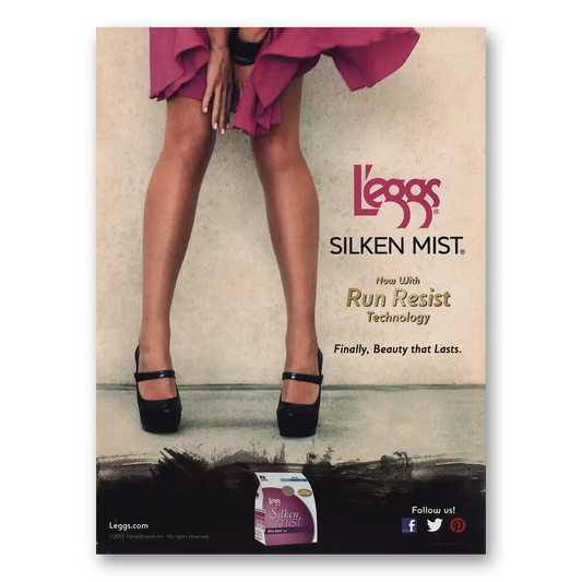 2013 Leggs Silken Mist Vintage Magazine Print Ad