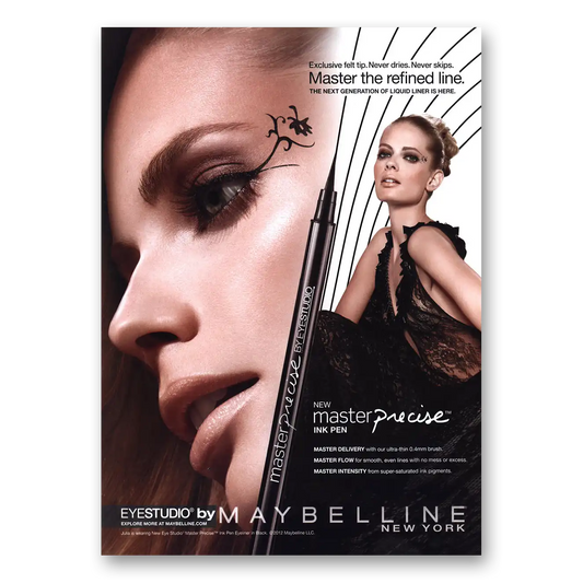 2013 Maybelline Master Precise Ink Pen Vintage Magazine Print Ad