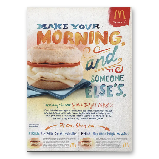 2013 McDonalds Make Your Morning Coupon Vintage Magazine Print Ad