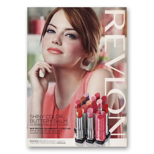 2013 Revlon Emma Stone Vintage Magazine Print Ad