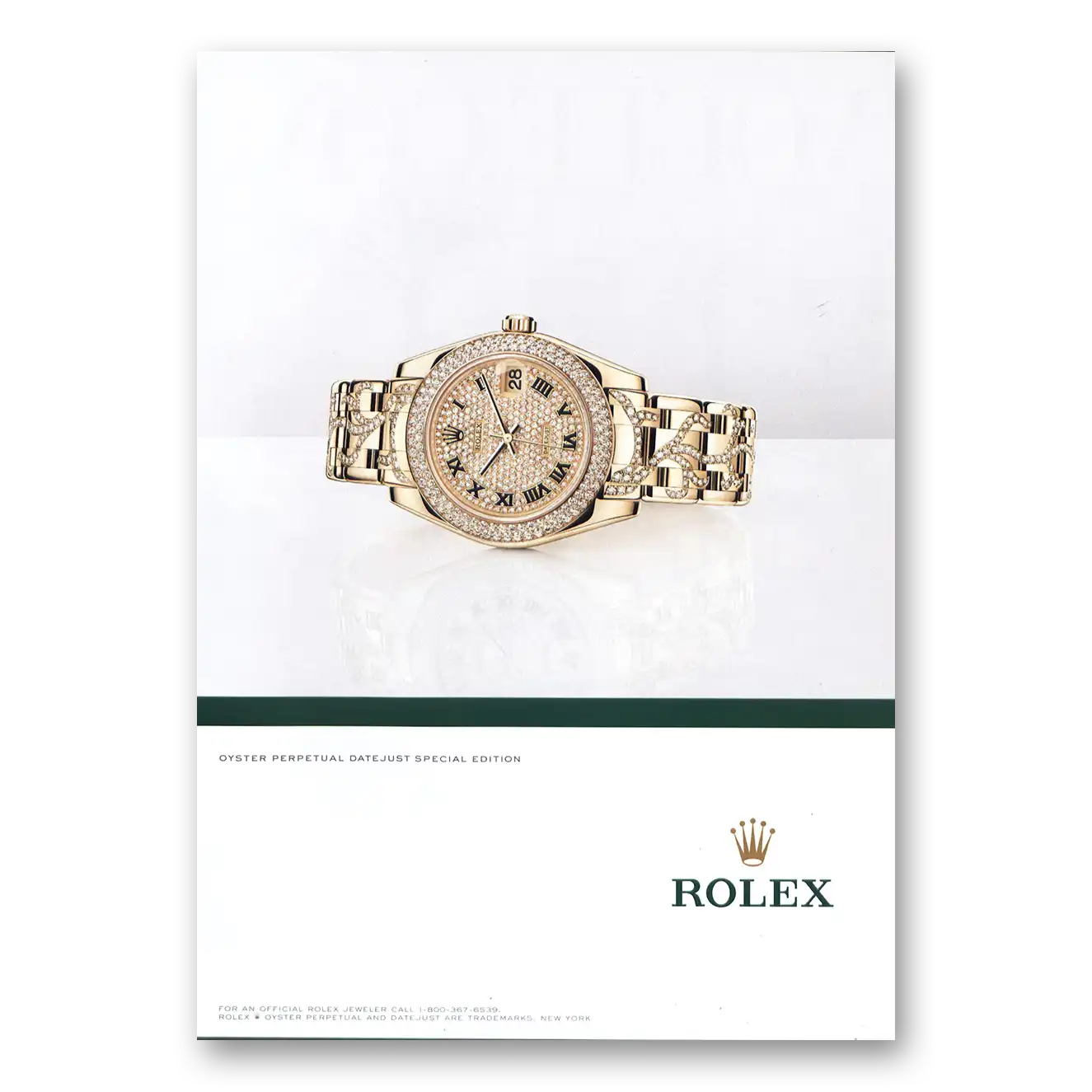 2013 Rolex Oyster Perpetual Special Edition Vintage Magazine Print Ad