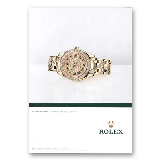 2013 Rolex Oyster Perpetual Special Edition Vintage Magazine Print Ad