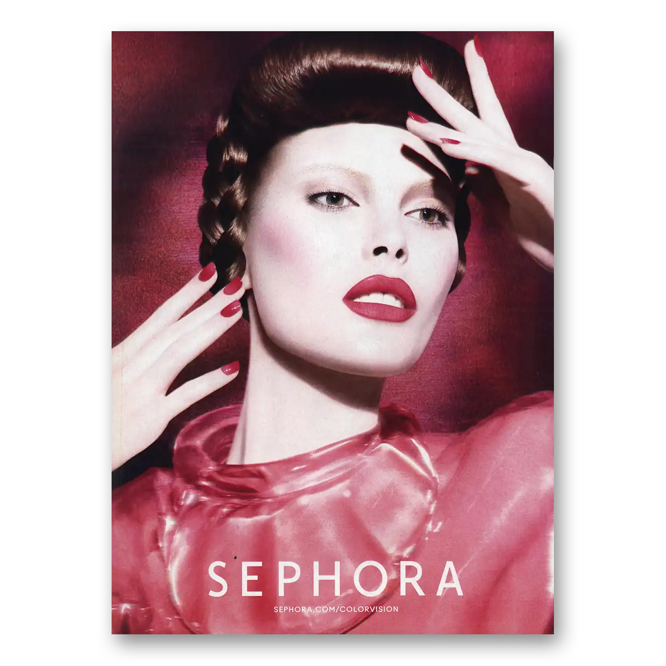 2013 Sephora Pink Cosmetics Vintage Magazine Print Ad