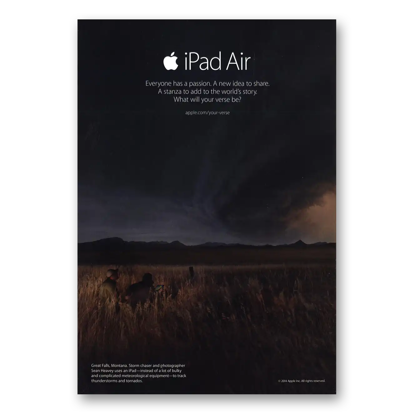 2014 Apple iPad Everyone Has Passion Vintage Magazine Print Ad