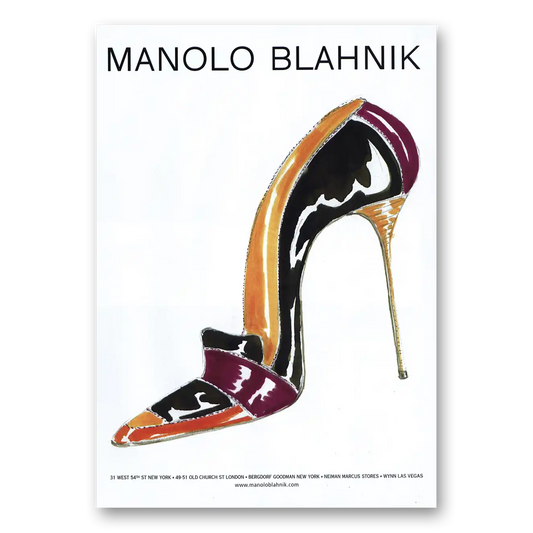 2014 Manolo Blahnik Shoes Fashion Vintage Magazine Print Ad