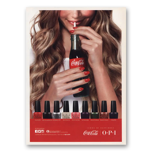 2014 OPI Coca Cola Vintage Magazine Print Ad