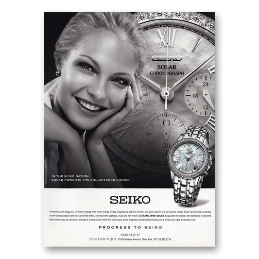 2014 Seiko Solar Power Vintage Magazine Print Ad