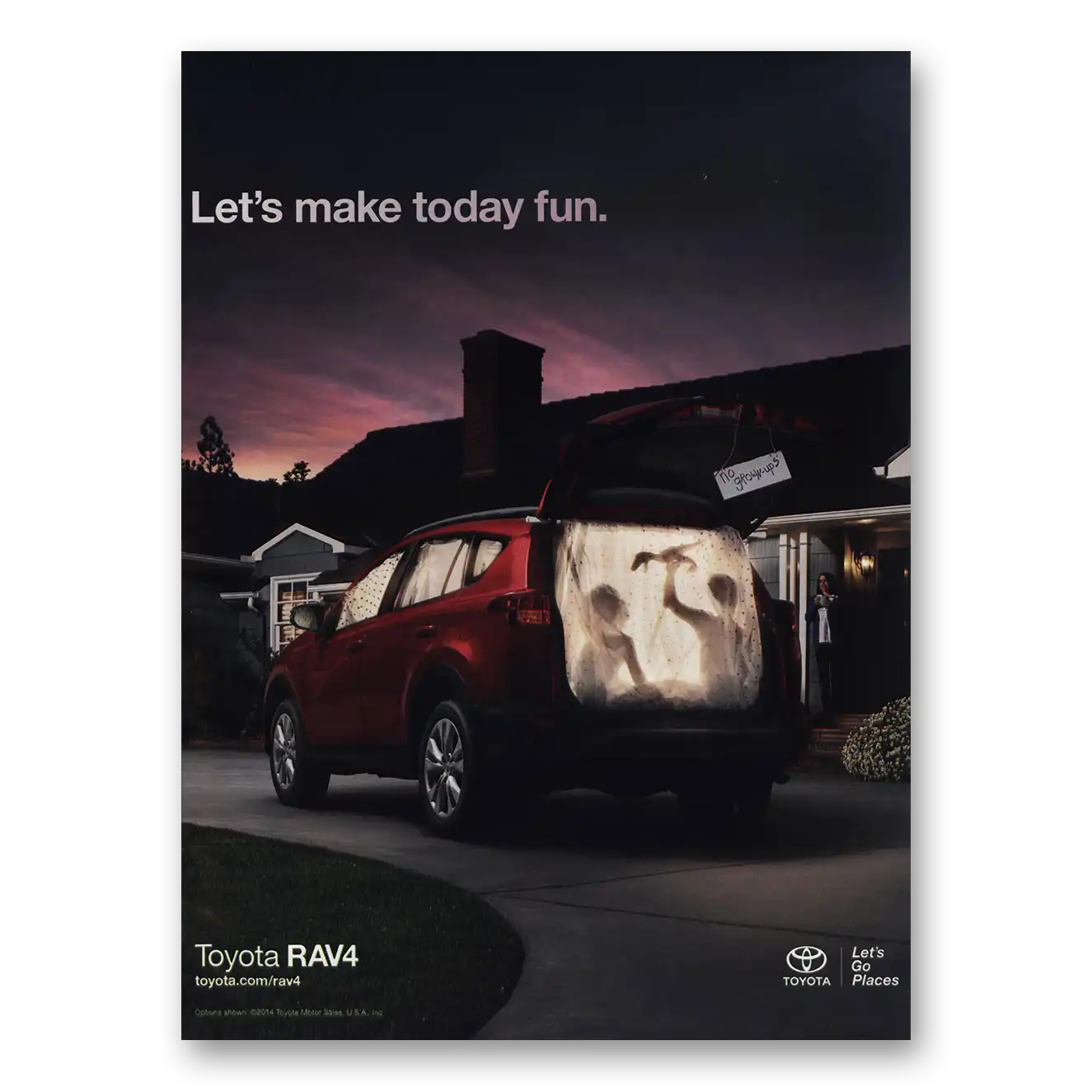 2014 Toyota RAV4 Lets Make Today Fun Vintage Magazine Print Ad